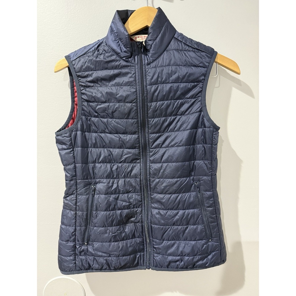 Brooks Brothers Red Fleece Vest Womens S Quilted Packable Puffer Zip Pockets W